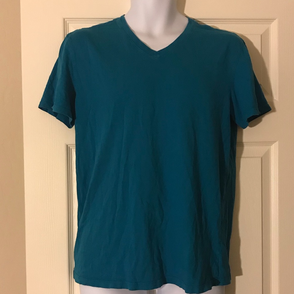 Men’s GAP Teal V-Neck T-shirt Sz M